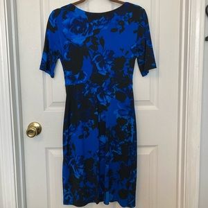 Royal Blue Floral Connected Dress